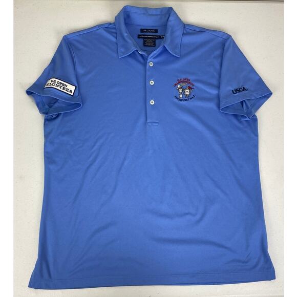 Women Ralph Lauren Golf 2014 US Open Volunteer performance polo shirt L - Picture 1 of 6